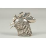 A cast silver rooster vesta case, stamped Stirling.
