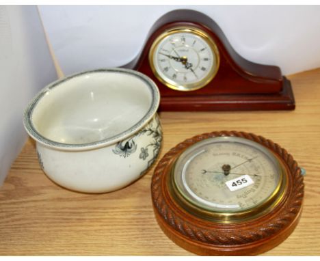 A barometer, a "guzunder" and a clock.