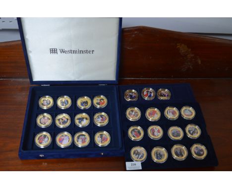 Westminster 27 Crown Sized Coloured Coins - Duke &amp; Duchess of Cambridge