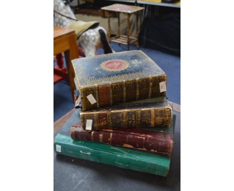 Four Leather Bound Book (Two Bibles &amp; Two Ledgers)