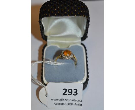 18ct Gold Dress Ring with Gemstones - 2.5g