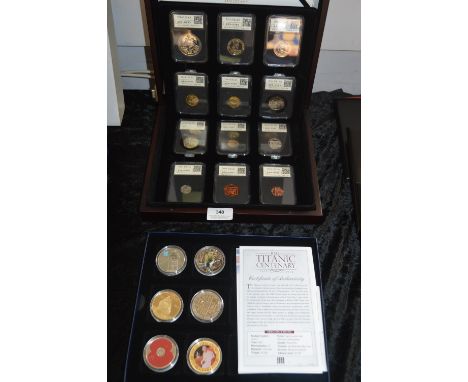 Westminster &amp; Date Stamp 1914 Specimen Year Set &amp; £5 Proof Coins