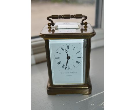 Brass Carriage Clock by Matthew Norman of London - Some Faults