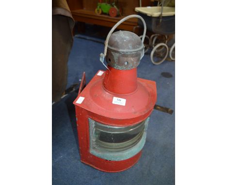 Red Portside Ships Lamp