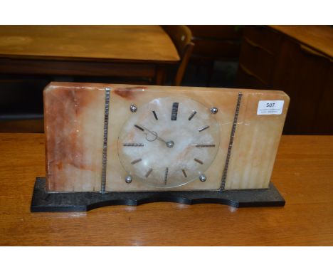 1950s Marble Mantel Clock