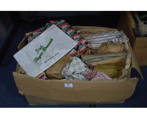 Large Box of Vintage Textiles
