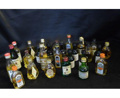 25 Miniature Whiskeys - Irish &amp; Scotch 