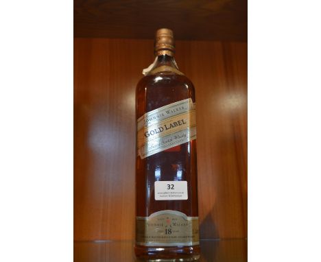 1 Litre Bottle of Johnnie Walker Gold Label 18 Year Old Scotch Whisky