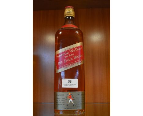 1 Litre Bottle of Johnnie Walker Red Label Scotch Whisky