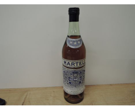 A bottle of 1960's/70s J &amp; F Martell Three Star Very Old Pale Cognac, 70 Proof, no capacity stated