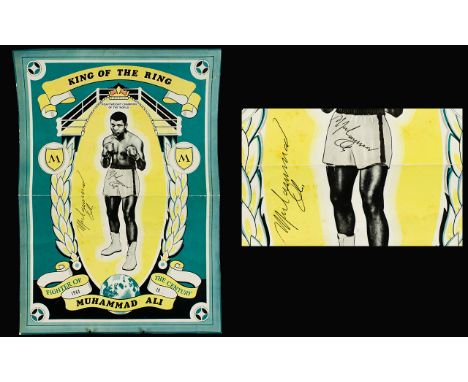 A 1964 Muhamed Ali Promotional Poster Text and photography King Of The Ring Heavyweight Champion of The World, Fighter Of The
