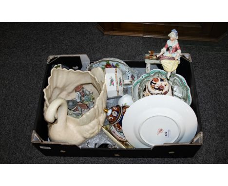 Collection of Ceramics To include A large planter in the form of a swan, Wedgwood, Mason ware, an oriental ginger jar, etc