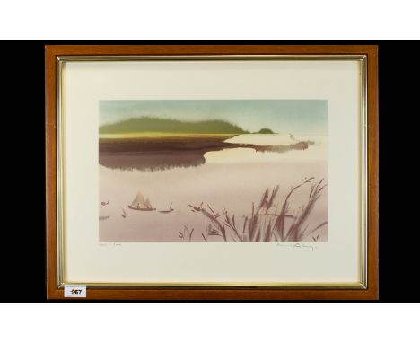 Thomas Kruger 1918 - 1984 Signed and Numbered By The Artist Ltd Edition Lithograph. Titled ' Sunscapes ' Half Light. This Is 