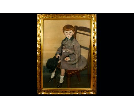 Original Chalk Pastel Portrait 'Cyril 'Squib' Bradley' Signed K Shearfield 1924 A large scale portrait rendered in soft paste