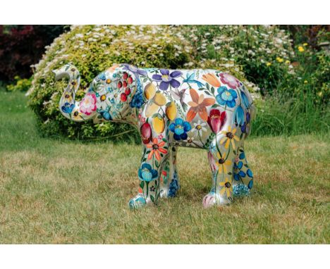'Daisy' is a silver floral glow in the dark design, inspired by nature, imagination and life itself. The entire elephant's bo