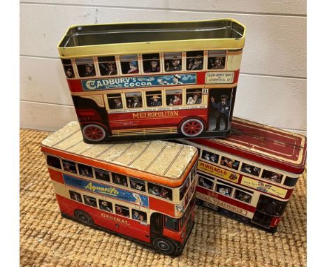 Three vintage style tin 