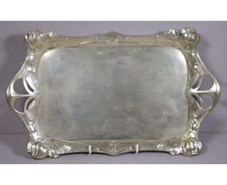 WMF Art Nouveau Jugendstil silver plated Tray circa 1910, 40.8cm x 24.8cm