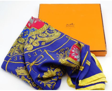 Hermes Paris silk scarf in original box