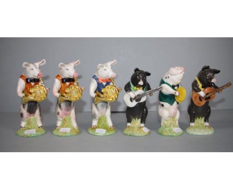 Beswick pig band comprising  George (cymbals), Christopher (Guitar), Thomas (limited Edition - guitar), Richard x 2 (horn) & 