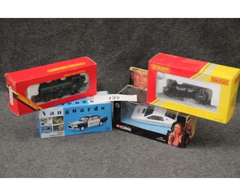 Hornby smokey joe BR black 0.4.0 engine and GWR Loco pannier tank - both 00 guage, 1 x Vanguards Ford Zephr 6 MK III police c