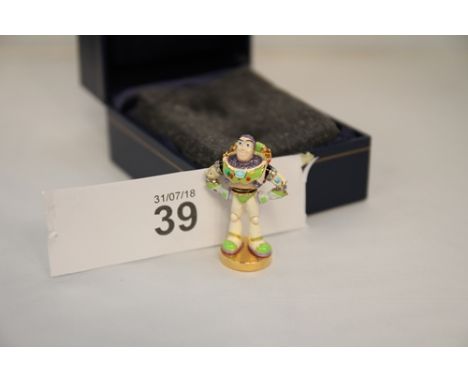 Disney Toy Story Buzz Lightyear jewelled figure crafted by Arribus Brothers. The figure is enamelled in metal and set with 84