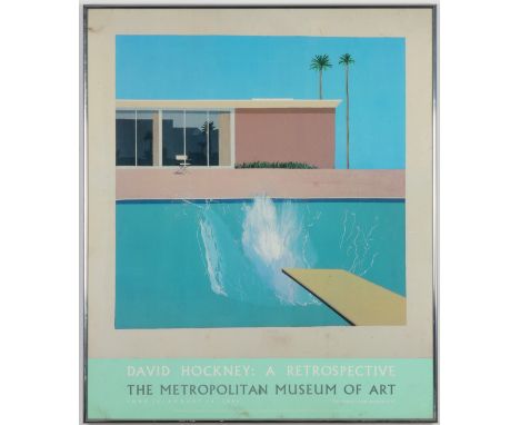 DAVID HOCKNEY, A Bigger Splash Poster 1988, The Metropolitan Museum of Art, 70cm x 83cm. 
