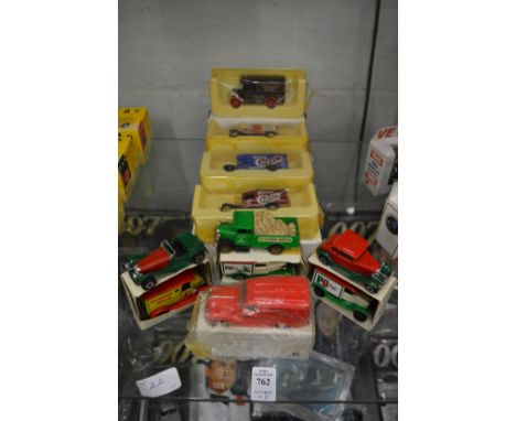 A group of model cars.