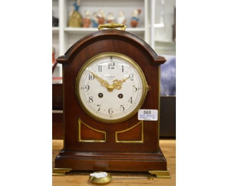 Georgian style mahogany cased mantel clock.