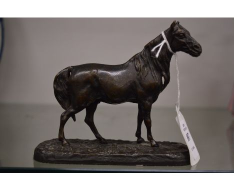 Mene, small bronze model of a horse.
