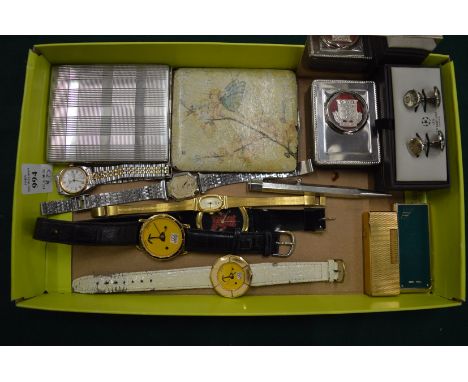 Cigarette cases, watches, a Dunhill lighter and other collectables.