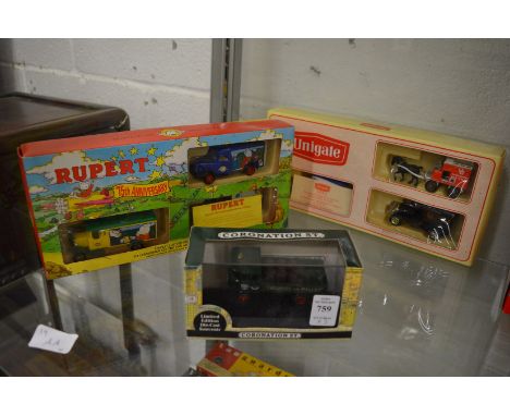 Boxed model vans etc.