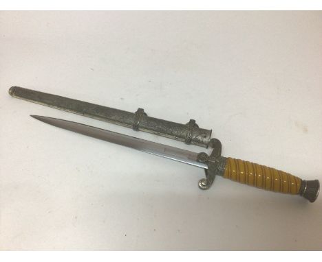 A German Third Reich II world war Luftwaffe officerâ€™s presentation dagger. The blade stamped FW Holler Solingen.
