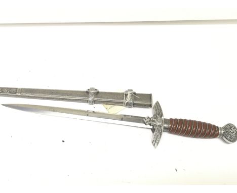 A German Third Reich Luftwaffe Officers Dress dagger with makers stamp SMF Solingen.