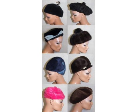 Ladies Vintage Hats incl. Selfridges, Walman, Panda, Bermona Boutique etc. (8) 