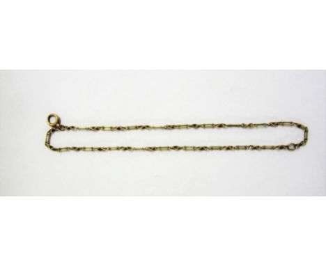 9ct Gold Light Albert Dress Chain converted to necklace with bolt ring 