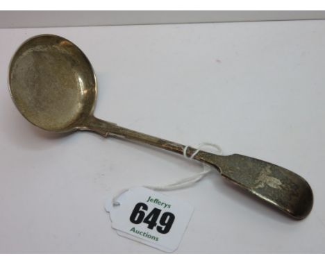 SAUCE LADLE, HM silver Fiddle pattern sauce ladle, Exeter 1843