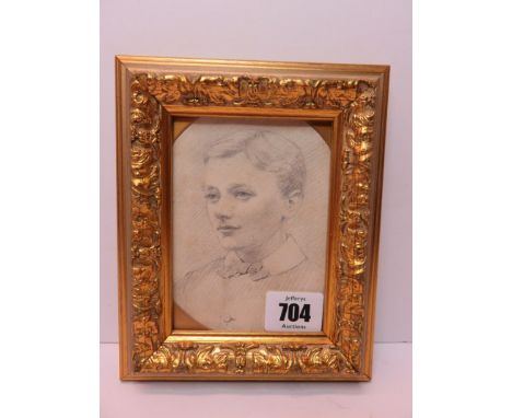 PORTRAIT, pencil portrait of young boy with bow tie