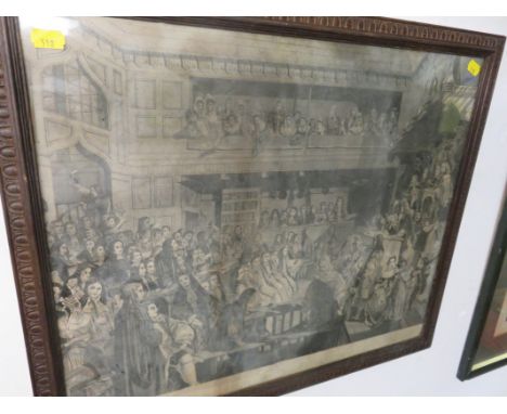 LITHOGRAPH, "The Aquittal of the Seven Bishops", 16" x 21"