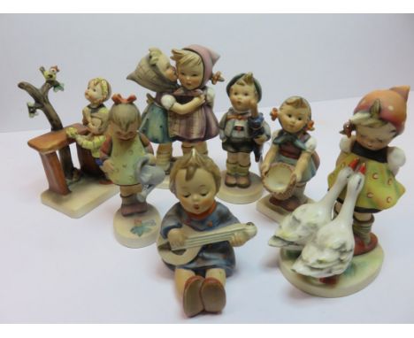 HUMMEL, collection of 7 various Goebel child figures including the "Goose Girl" 