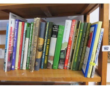 RAILWAYS, shelf of assorted railway related titles, including A Roden "Great Western Railway" and "The LMS at War"