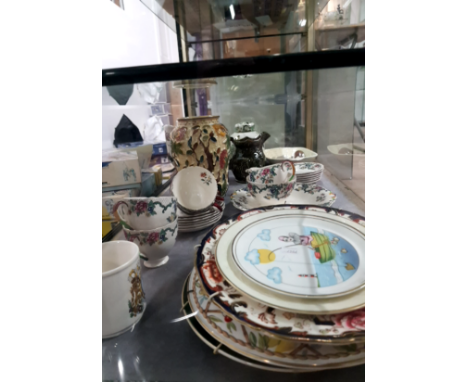 LARGE LOT OF OF POTTERY AND PORCELAIN INC MASONS ROYAL WORCESTER ETC