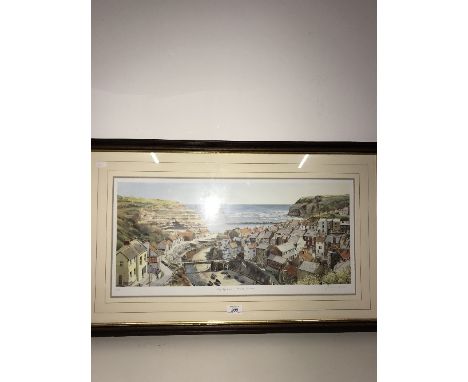 GRAHAM CARVER LIMITED EDITION PRINT OF STAITHES 278/450 SIGNED BOTTOM RIGHT
