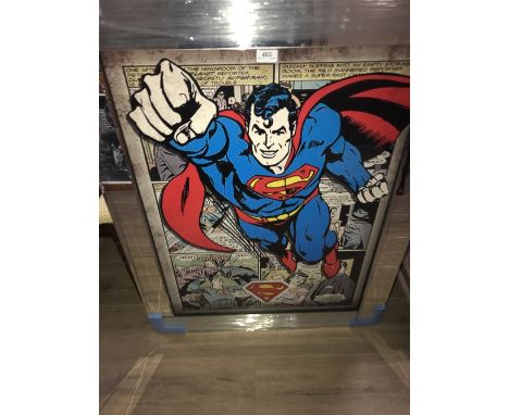 BEVELLED MIRROR FRAMED SUPERMAN PRINT