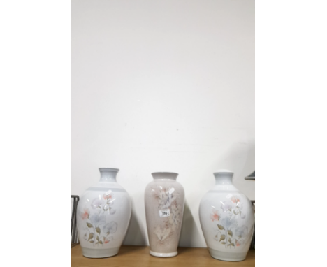 DENBY VASE AND 2 TABLE LAMP BASES
