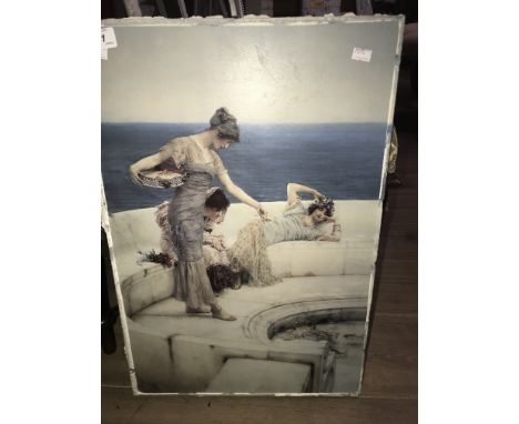 CERAMIC DISPLAY WALL PLAQUE 3 GREEK MAIDENS