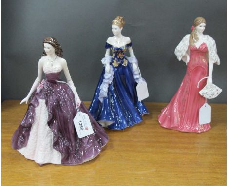 Royal Worcester Figurines, 'Charlotte', 'Lauren' and 'Jennifer', each with certificate and box. (3)No chips, cracks or crazin