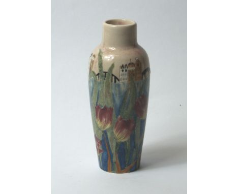 Cobridge glazed ceramic and hand painted trial jug, with impressed and painted marks to the base. Dated 9.3.04. Height approx