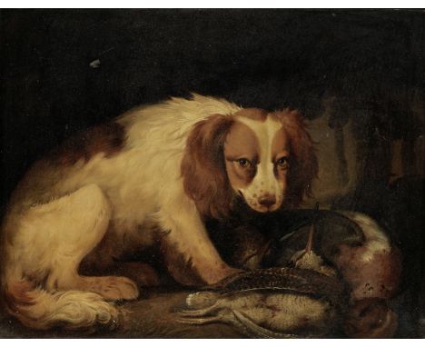 British School, Early 19th CenturySpaniel with dead game oil on panel50.2 x 66.6cm (19 3/4 x 26 1/4in).For further informatio