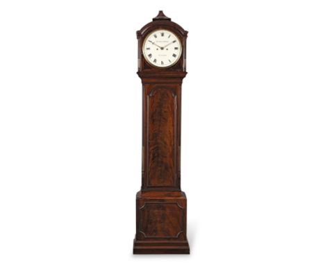 An early 19th century mahogany and boxwood strung longcase clockthe dial signed Handley &amp; Moore, London the arched hood w