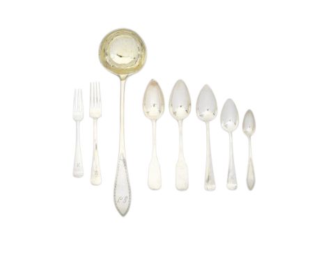 A collection of Dutch silver flatwarevarious maker's and datesComprising: Old English shape, ten table forks, six table spoon